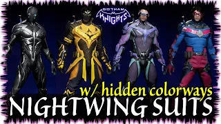 ALL 6 Hidden Colorways on ALL 11 Customizable NIGHTWING Suits!! Gotham Knights