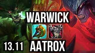 WARWICK vs AATROX (TOP) | 5/0/7, 400+ games | KR Master | 13.11
