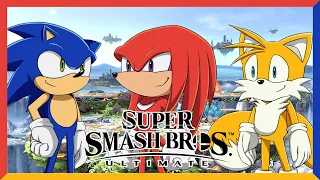 Knuckles, Sonic and Tails duke it out in Smash Bros Ultimate!