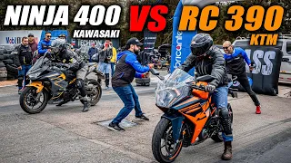 RC390 VS NINJA 400🔥LA NUEVA REINA DE MEDIANO CC🔥 Fullgass Drag Race