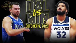 Dallas Mavericks vs Minnesota Timberwolves Full Game Highlights | October 5, 2023 | FreeDawkins