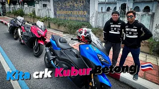Ride Betong Thailand 3 Tmax in action part 2 ✅ ( kite pi ziarah kubur betong insyaAllah)