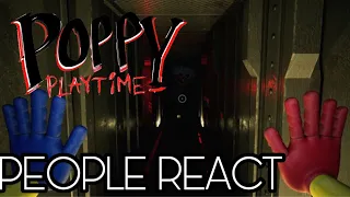 Gamers React to Huggy Wuggy Jumpscares | Poppy Playtime