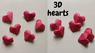 Origami easy 3D heart / Inflatable heart / fingers360