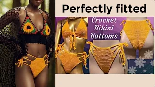 Strappy crochet bikini bottoms / Beginner friendly