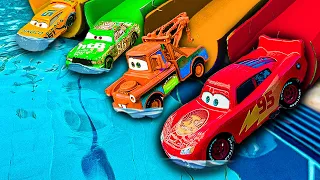 Looking for Disney Pixar Cars On The Rocky Road : Lightning Mcqueen, Cruz, Mater, Guido, Finn, Storm