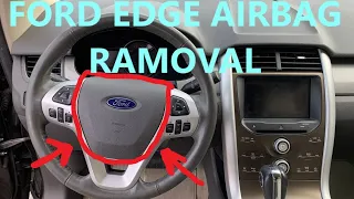 HOW TO REMOVE STEERING AIRBAG ON 11-14 FORD EDGE 2011 2012 2013 2014 2015 2010 2009 2008 REPLACE