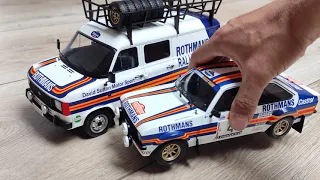 ROTHMANS RALLY TEAM FORD TRANSIT MK2 FORD ESCORT MK2 1:18 ( UNBOXING) IXO ARI VATANEN