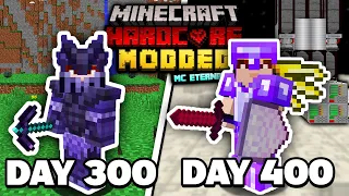 I Survived 400 Days in MODDED HARDCORE Minecraft