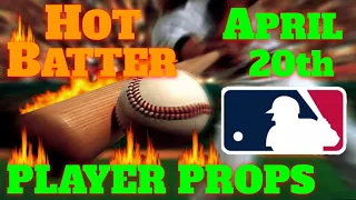 MLB ⚾ Player Props 🏟 [4/20/24] | MLB Bets & Predictions | #mlbpickstoday #mlbpicks #mlbbestbets