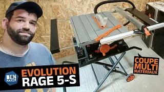 Je teste la scie sur table Rage 5-s ! (Evolution Power Tools)