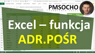 Excel - Funkcja ADR.POŚR - Odwołanie do komórki o adresie zależnym od wartości w komórce [odc.558]