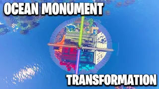 AMAZING Ocean Monument Transformation in HARDCORE Minecraft