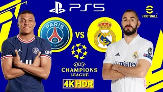 eFootball 2022 Next-Gen Gameplay Real Madrid vs PSG / PS5 - 60FPS / 4K HDR