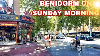 Benidorm on Sunday Morning in August 4K! #levantebeach #benidorm #costablanca