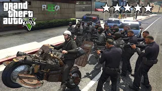 GTA 5 Bank Rbbery with Trevor APOCALYPSE DEATHBIKE VS POLICE CHASE FIVE STAR BATTLE AT DEVIN'S HOUSE