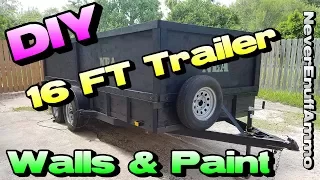 Building Walls & Paint on 16 FT Trailer - Custom How To - DIY