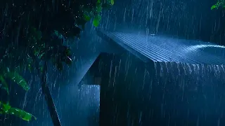 Fall Asleep in Under 3 MINUTES With Heavy Rain & Thunder on a Metal Roof at Night