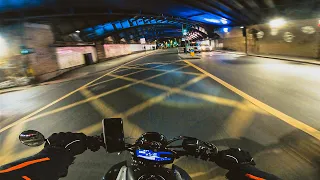 Night Cruise 3. | YAMAHA MT-07 AKRAPOVIC + QUICKSHIFTER [4K]