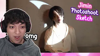 Jimin like always making me question - Jimin Photoshoot Sketch Reaction