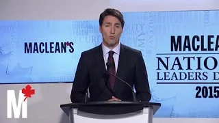 Trudeau criticizes Mulcair on the Clarity Act: Maclean's debate