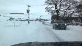 Snow in Tideswell, Derbyshire