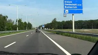 Dutch - German Border Crossing on A3 Autobahn