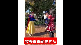 ディズニーランドの白雪姫に挨拶