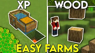 5 EASY Farms YOU NEED For Minecraft Bedrock 1.19!