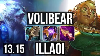 VOLIBEAR vs ILLAOI (TOP) | 10 solo kills, Legendary, Rank 10 Voli | KR Grandmaster | 13.15