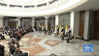 Meeting of Pope Francis with the Civil Authorities of Iraq 5 March 2021 HD