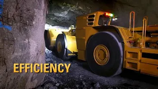caterpillar under ground mining machinery's on action