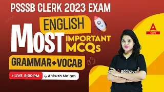 PSSSB Clerk Preparation | English | Most Important MCQs ( Grammar + Vocab )