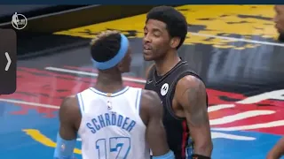 Kyrie Irving Dennis Schroder EJECTED!! | FIGHT! *INSANE* Called him N-Word