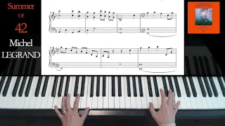 Summer knows (From A Summer of 42) - Michel Legrand - piano tutorial with hands & sheet music