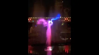 straight curtain 3D screen  music fountain with projector and customize show