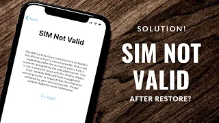 iPhone Sim Not Valid After Restore ✔️ Any iOS iPhone Sim Not Valid After Restore Solution 100% 2023