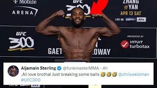 UFC REACT TO ALJAMAIN STERLING MAKING WEIGHT FOR UFC 300 | UFC 300 WEIGH-IN REACTIONS
