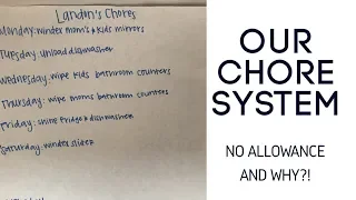 OUR SIMPLE CHORE SYSTEM+WHY WE DONT PAY ALLOWANCE||ASHLEE ANSWERS