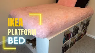 Platform Bed with Storage Cubes | IKEA cube hack bed | DIY Bed