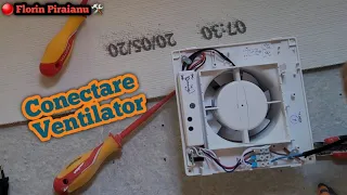 Cum se montează un ventilator pentru baie / legaturi electrice .