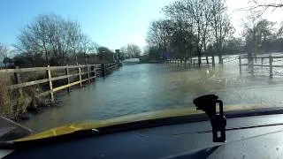 Driving through Buckden Floods 8.2.14