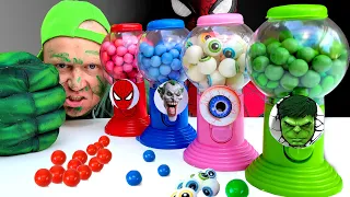Mystery Candy Machine Challenge 빨대 음료수 챌린지 for Superhero by PelMen
