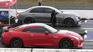 Mercedes AMG vs Nissan GT-R - drag racing