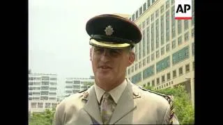 HONG KONG: BRITISH ARMY DISBANDS LOGISTIC SUPPORT REGIMENT