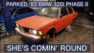 1983 BMW 320i. From Parked To Purring, This Old E21 IS COMING BACK! Major Progress!