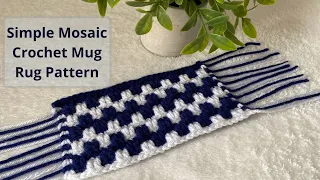 Beginner Friendly Simple Mosaic Crochet Mug Rug Tutorial | Reading A Mosaic Crochet Chart