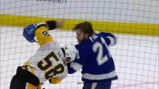 Kris Letang fight with Brayden Point