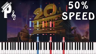 20th Century Fox Intro Piano Tutorial (full & half speed) | Piano Shire