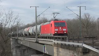 Tank Car Train on Freight Rail Corridor in Munich